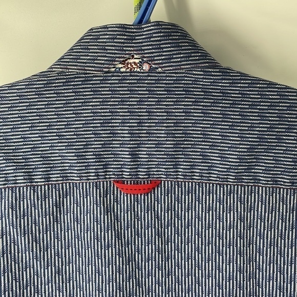 7 Downie St button down shirt button up flip cuff business career sz Lg - Picture 11 of 14